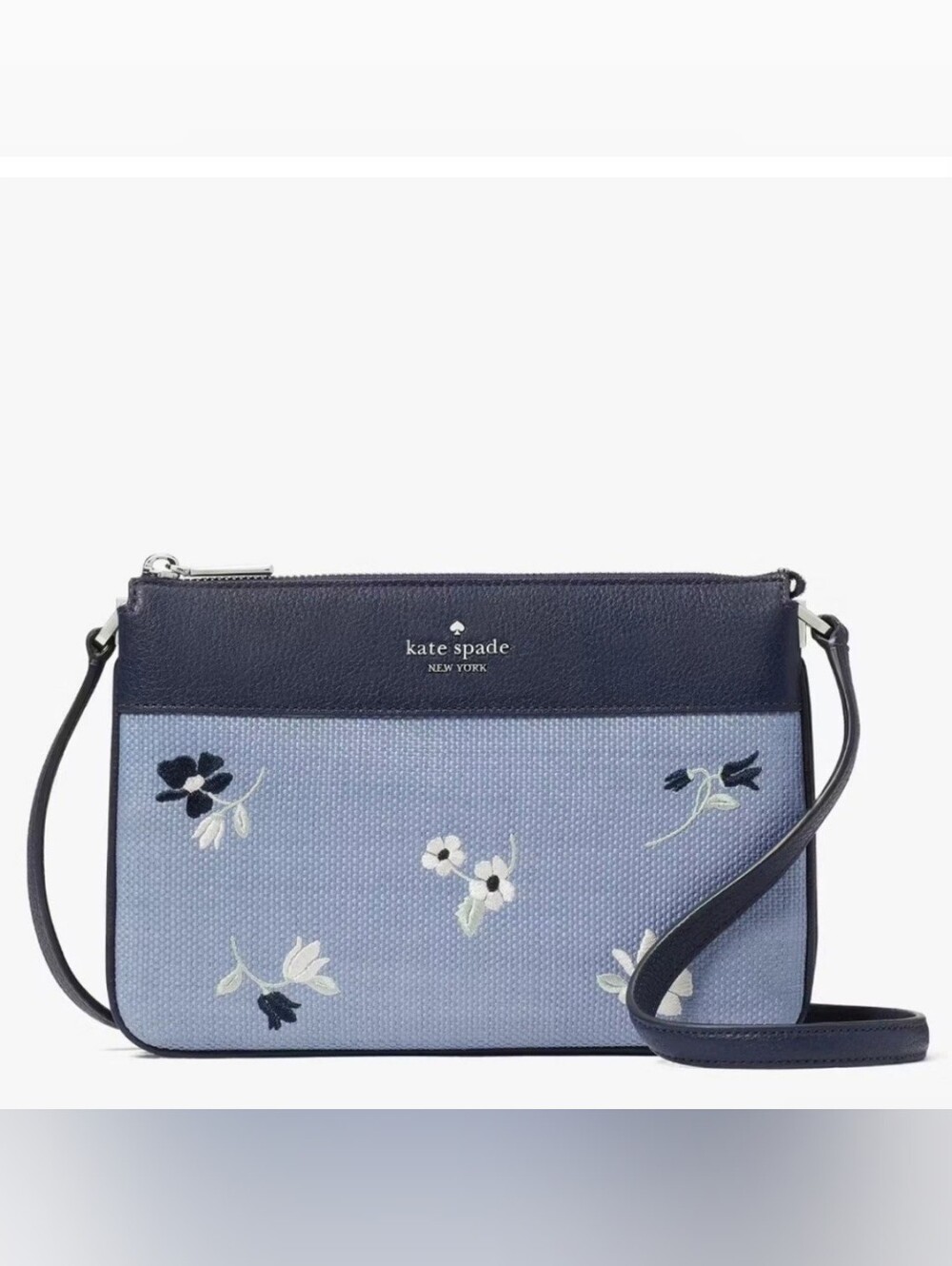 Kate Spade Indigo Blue Leila Triple Gussett Crossbody NWOT